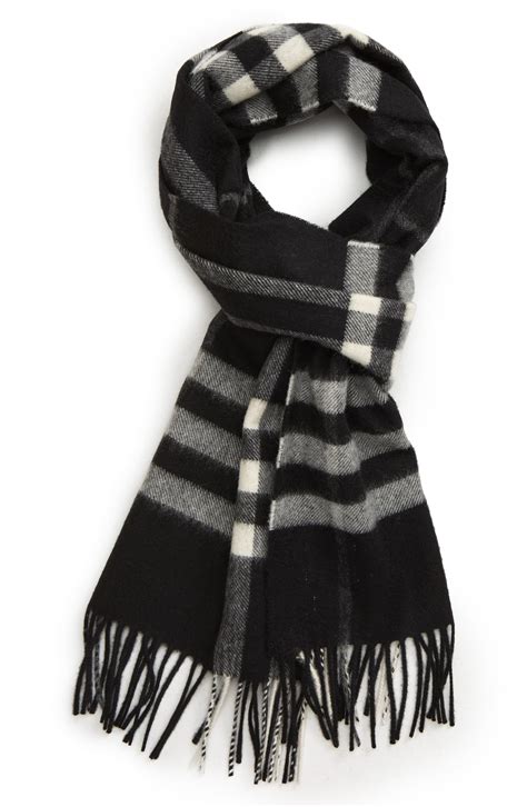 burberry cashmere scarf black